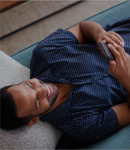 A person holding a mobile phone